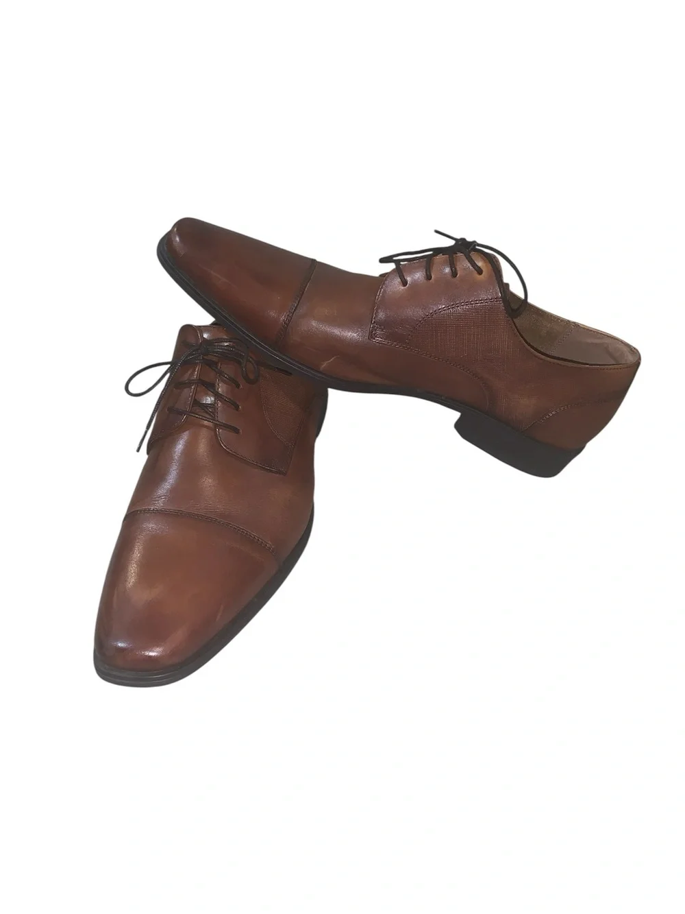 Florsheim Men’s Tan Brown Leather Derby Oxfords Dress Shoes